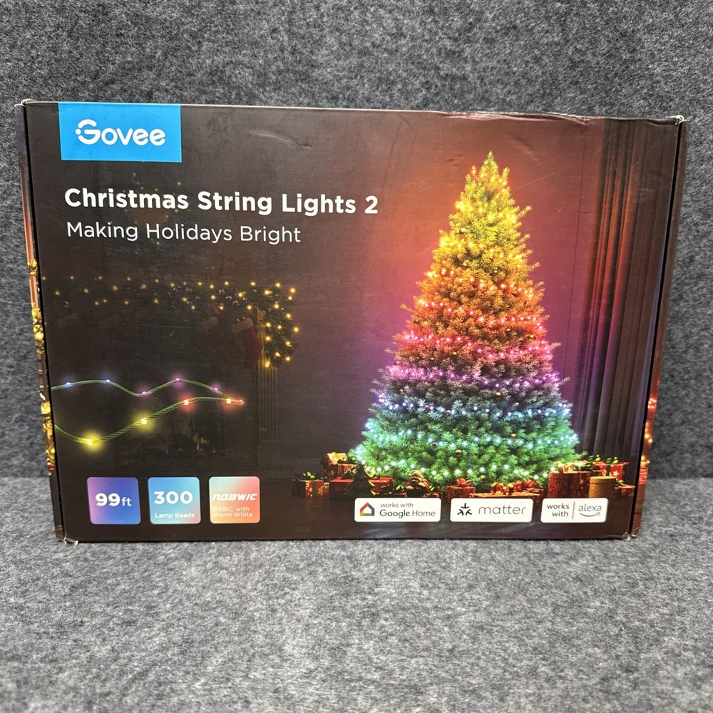 Govee Christmas String Lights 2 H70C5 99ft 300 LED RGBWIC Matter Smart